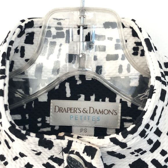 Draper’s and Damon’s Colorblock Blazer Jacket in Black & White - Picture 3 of 7